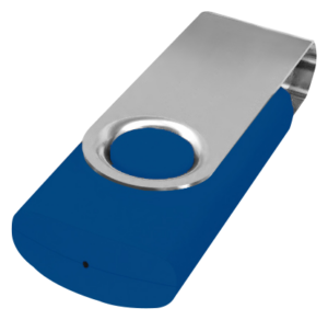 hopea sininen Twister USB-muistitikku MyHappyLogo