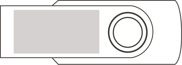 Painatusalue Twister-muistitikku MyHappyLogo USB-muistitikku logolla