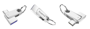 USB-muistitikku metallinen painettuna logolla invenco 3.0 C liitin My Happy Logo