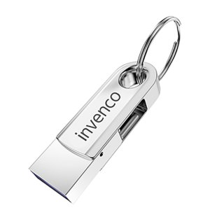Lux USB-muistitikku metallinen omalla logolla My Happy Logo Invenco