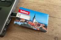 Kortinmuotoinen USB-muistitikku, Tallinn, My Happy Logo