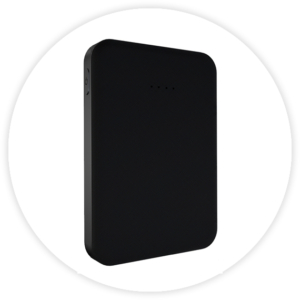 Black power bank, Power Bank Mini, My Happy Logo