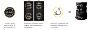 Tuubihuivien tilausprosessi, My Happy Logo