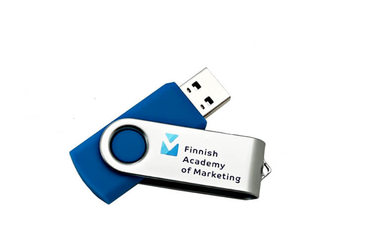 Twister USB-muistitikku logolla, Finnish Academy of Marketing, Asiakkaat meistä, My Happy Logo